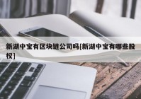 新湖中宝有区块链公司吗[新湖中宝有哪些股权]